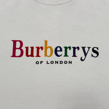 Load image into Gallery viewer, Vintage Burberry Rainbow Burberrys Of London Spell Out T-Shirt Men’s Small
