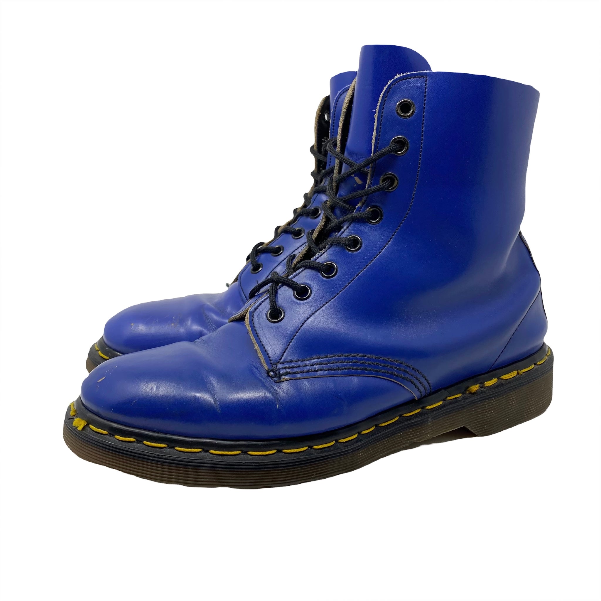 Vintage 90 s Dr. Martens Air Cushion Soles Boots Blue Size 8 Men s Subtle Flex Streetwear