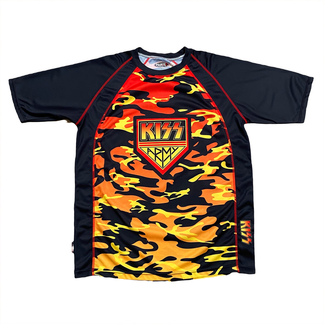 Primal Wear 2007 Kiss Army Camo Jersey Shirt Large