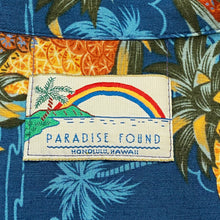 Load image into Gallery viewer, Vintage Paradise Found Pineapple Blue Rayon Hawaiian Shirt Men&#39;s XL
