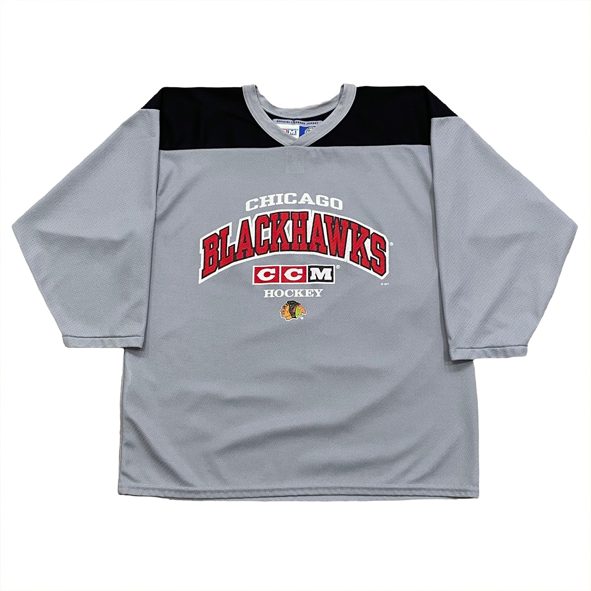 Vintage 90 s CCM NHL Chicago Blackhawks Practice Jersey Medium Subtle Flex Streetwear