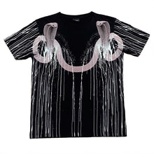 Load image into Gallery viewer, Marcelo Burlon County Of Milan Black Double Headed Snake Paint Drip T-Shirt XS
