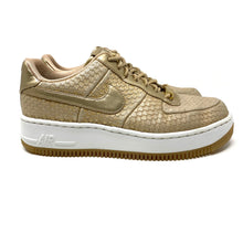 Load image into Gallery viewer, Nike Air Force 1 Upstep 917590-900 Metallic Snake Scale Sneakers Women’s 8.5 US
