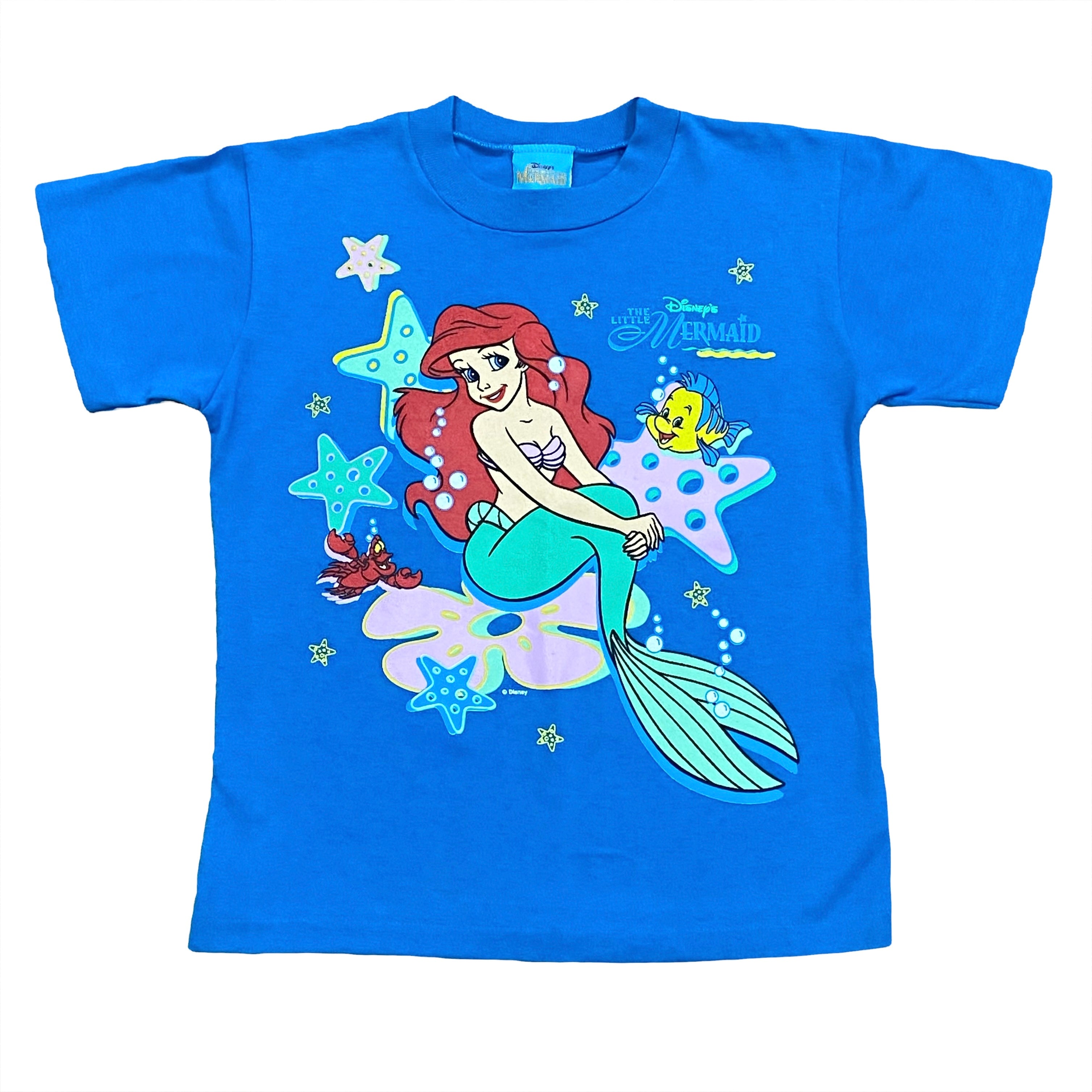 Vintage 90 s Disney The Little Mermaid T Shirt Girls Size 10