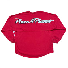 Load image into Gallery viewer, Disney Pixar Toy Story 2019 Pizza Planet Alien Red Spirit Jersey Men’s Small
