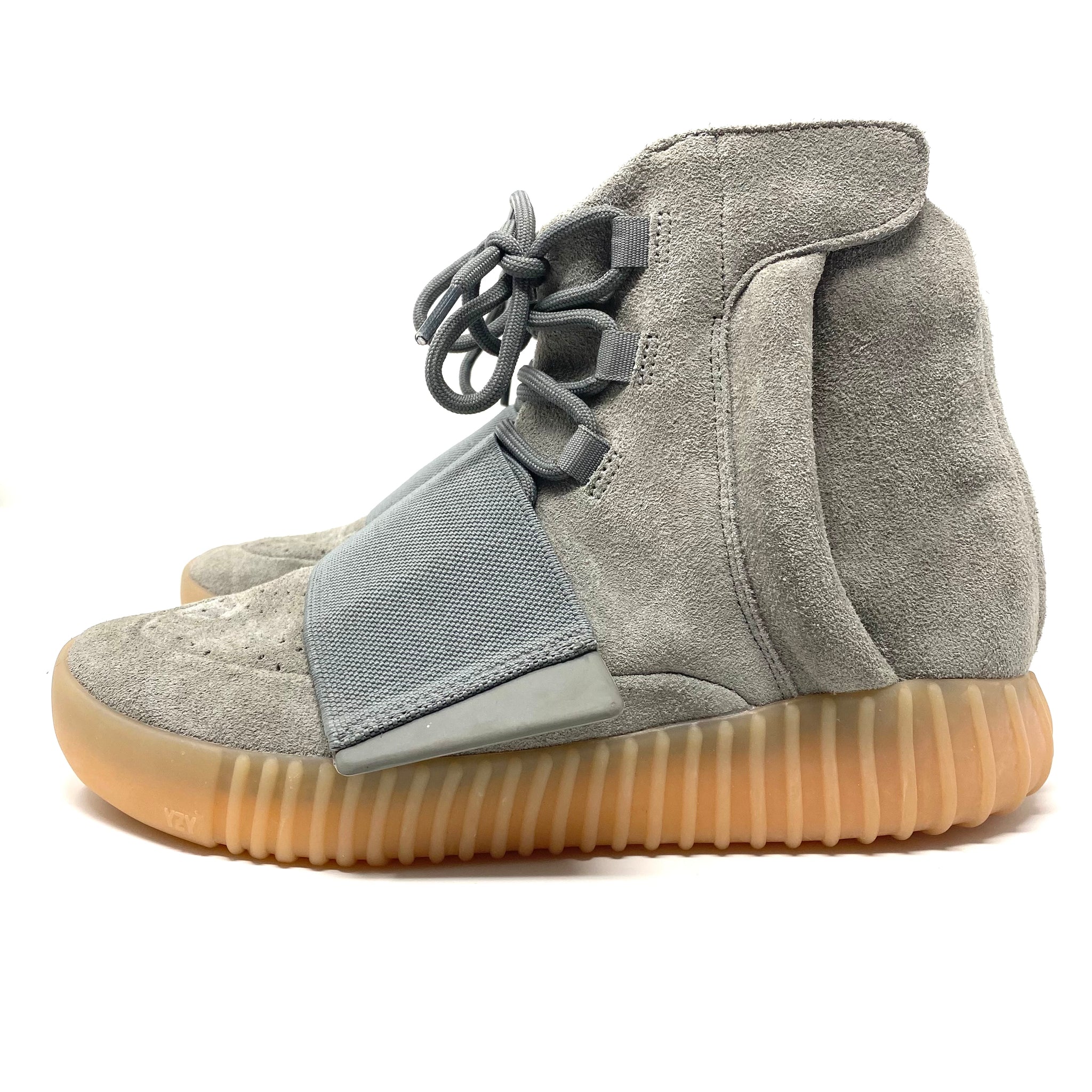 Gray high top yeezys best sale