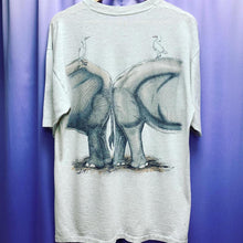 Load image into Gallery viewer, Vintage 1992 Elephants Wrap Around Single Sticth T-Shirt Mens Large
