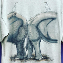 Load image into Gallery viewer, Vintage 1992 Elephants Wrap Around Single Sticth T-Shirt Mens Large
