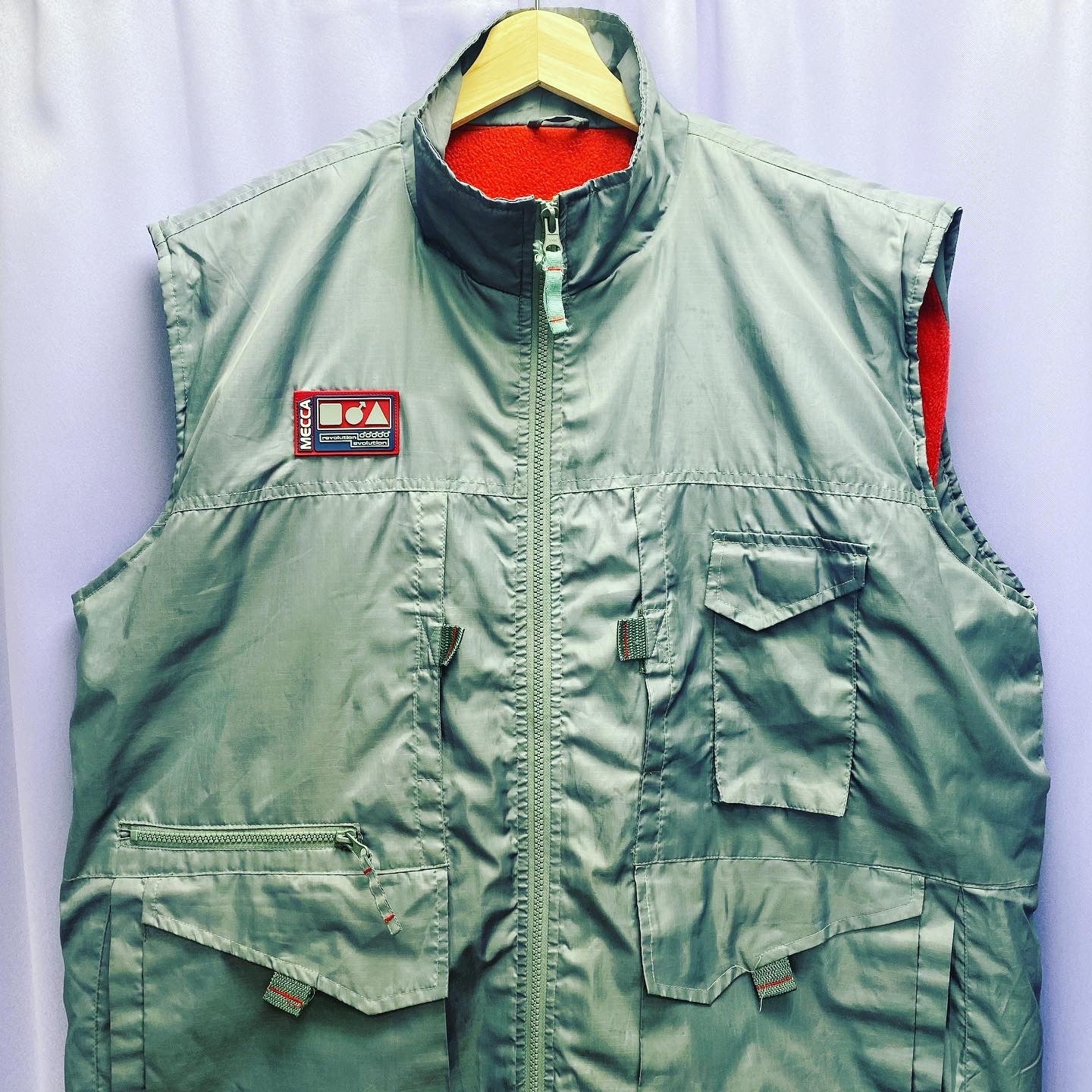 Vintage 90's Mecca Revolution Evolution Nylon Fleece Lined Vest