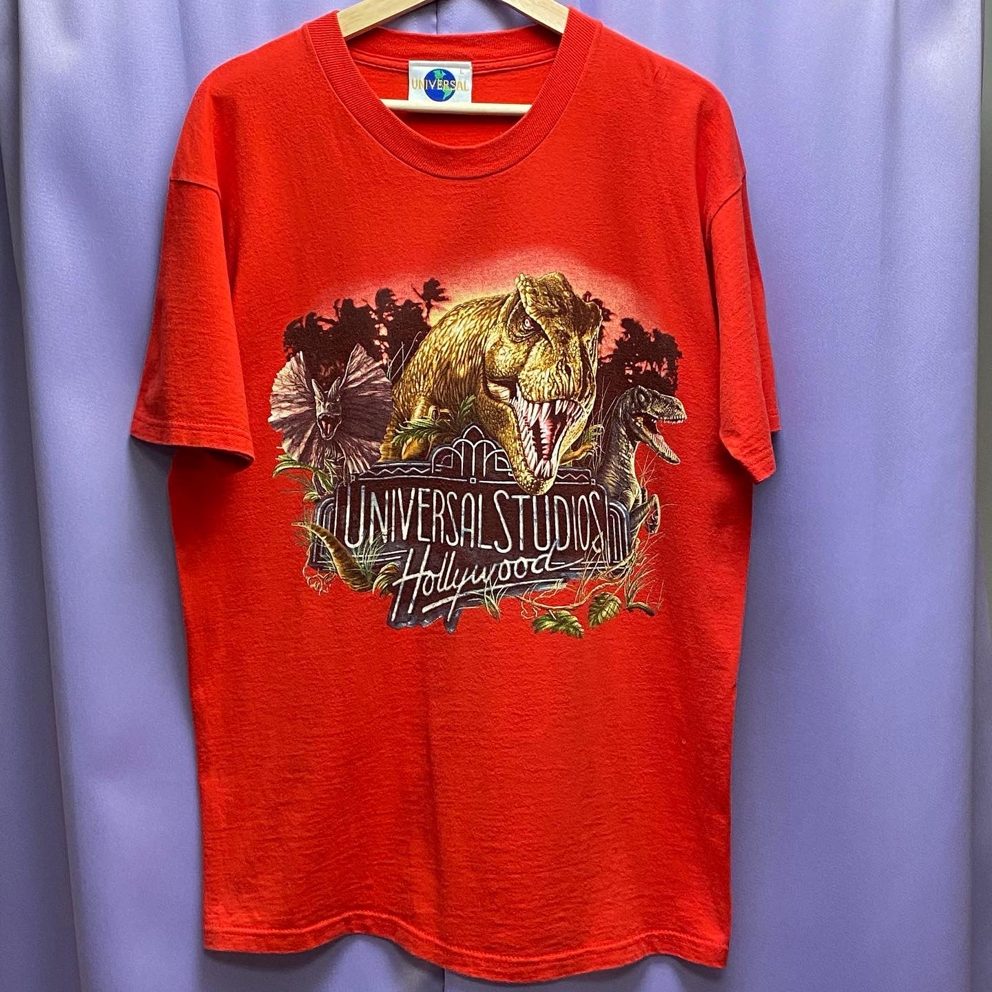 Vintage 90's Universal Studios Hollywood Jurassic Park Dinosaurs T